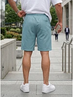 Pánske modré teplákové šortky FashionStreet SX2633 Pánske modré teplákové šortky FashionStreet SX2633