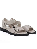 Dámske béžové kožené sandále Vinceza 26-62303