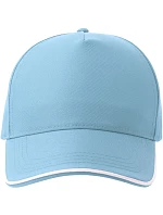 Atlantis Headwear Recy Five Piping – 5-panelová sendvičová čiapka 33.0282 svetlo modrá/biela Atlantis Headwear Recy Five Piping – 5-panelová sendvičová čiapka 33.0282 svetlo modrá/biela