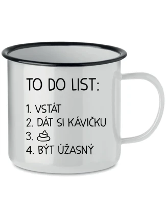 TO DO LIST: BÝT ÚŽASNÝ - bílý plecháček 350 ml TO DO LIST: BÝT ÚŽASNÝ - bílý plecháček 350 ml