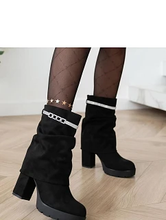 Dámské boty na podpatku na zip model 232163 Solea