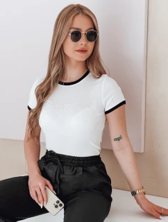 Dámske bavlnené tričko s LUMINASI biele FashionStreet RY2887