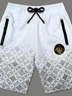 Pánske šortky s potlačou biele (8K1120-1)