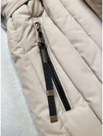 Dámska zimná bunda s ozdobným prešívaním S'west light beige (B8307-46)