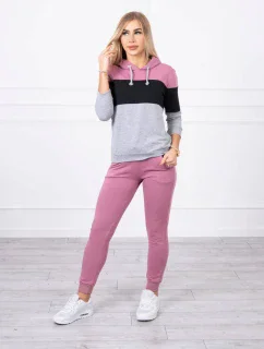 Farebná pruhovaná sada tmavo ružová + čierna