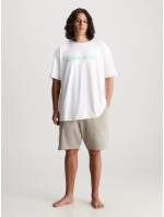Pánske pyžamo NM2471E bielo/béžové - Calvin Klein