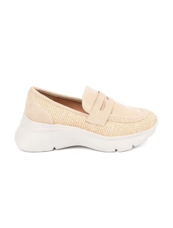 Klasické dámske topánky na platforme Jasnobeżowy