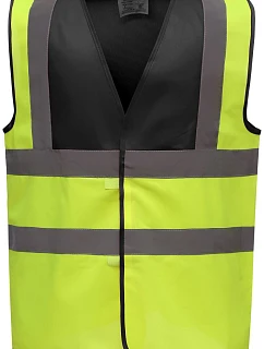 Yoko HVW 100 Hi-Vis bezpečnostná vesta 79.W100 čierna/výstražná žltá