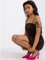 Dámske šaty DHJ SK 13925.11P Tmavo hnedé - FPrise Dámske šaty DHJ SK 13925.11P Tmavo hnedé - FPrise