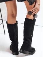 Dámske semišové čierne topánky FashionStreet ZY1159