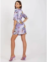 Dámske šaty LK SK 507529.67P Fialová s kvetmi - FPrice