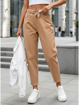 Dámske džínsy s vysokým pásom Mom Fit FashionStreet UY2937