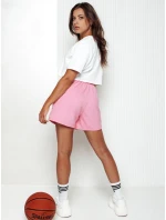 Dámske teplákové šortky PELLA pink FashionStreet SY0410