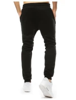 Pánske čierne tepláky FashionStreet UX4474