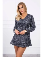 Šaty s ozdobnými volánikmi čierne