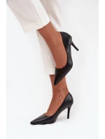 Szpilki Damskie Z Eko Skóry Czarne Sivana