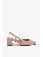 Dámské sandály na podpatku Sergio Leone SK472 Krémová Růžová