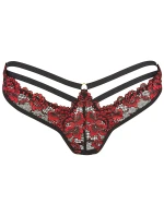 Extravagantné tangá V-10038 čierna/červená - Axami Extravagantné tangá V-10038 čierna/červená - Axami