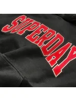 Krátka čierna dámska mikina s nápismi (26014)