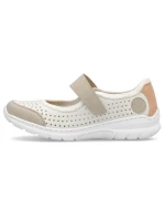 Pohodlné šnurovacie topánky Rieker W RKR575A beige