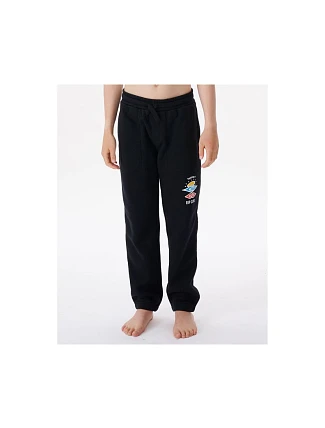 Nohavice RIP CURL Icons Of Surf Trackpant-Boy, čierne