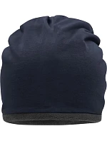 Daiber MB 7131 Jerseyová čiapka s fleecovou podšívkou 03.7131 tmavomodrá/uhľová