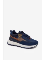 Buty Sportowe Sneakersy Męskie Big Star RR174279 HI-POLY SYSTEM Granatowe