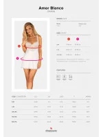 Zvodná košieľka Amor Blanco chemise - Obsessive Zvodná košieľka Amor Blanco chemise - Obsessive