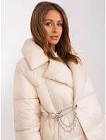 Dámska ľahká páperová zimná bunda Továrenská cena light beige (TR8310) Dámska ľahká páperová zimná bunda Továrenská cena light beige (TR8310)