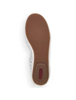 Pohodlná kožená poltopánka Rieker W RKR649 white