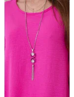 Súprava blúzka + nohavice s fuchsiovým príveskom