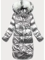 Dámska obojstranná metalická zimná bunda P21-7901 - Minority