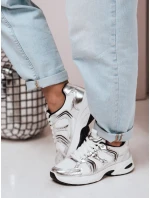 Dámske tenisky s plochou podrážkou GLISSWALK silver FashionStreet ZY0616