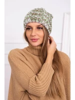 Dámska čiapka Lora K312 zelená+hnedá
