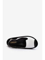 Dámske kožené sandále s hrubou podrážkou Zazoo 2893 white Dámske kožené sandále s hrubou podrážkou Zazoo 2893 white