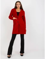 Dámsky kabát TW EN BI 7372.18 tmavo červený