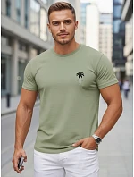 Pánske bavlnené tričko s potlačou, zelené, FashionStreet NX5126R Pánske bavlnené tričko s potlačou, zelené, FashionStreet NX5126R