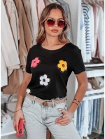 Dámske bavlnené tričko DAISYLA black FashionStreet RY2744 Dámske bavlnené tričko DAISYLA black FashionStreet RY2744