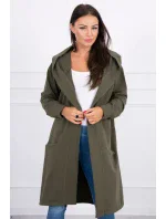 Kaki bunda s kapucňou nadmernej veľkosti Kaki bunda s kapucňou nadmernej veľkosti