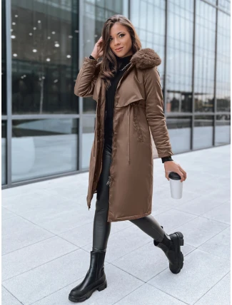 Dámska zimná bunda parka LUSTER hnedá FashionStreet TY3956 Dámska zimná bunda parka LUSTER hnedá FashionStreet TY3956