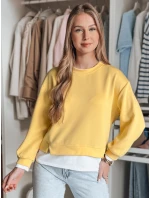 Dámska oversize mikina LUZZIO žltá FashionStreet BY1380 Dámska oversize mikina LUZZIO žltá FashionStreet BY1380