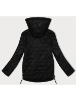 Dámska ľahko zateplená krátka bunda s kapucňou Goodlookin black (B8595-1)