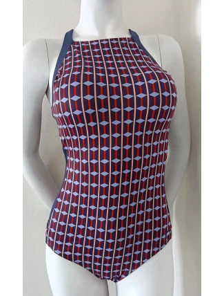 Dámske jednodielne plavky S43D tmavomodré - Self