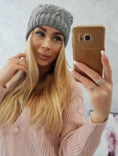Fleecová čiapka Sylwia K244 tmavo šedá