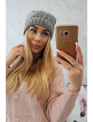 Fleecová čiapka Sylwia K244 tmavo šedá