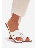 Dámské ploché pantofle s bílými pásky Marissae