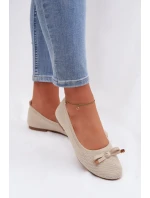 Baleríny s Mašlí Béžové Amelivra