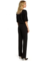 M334 Kombinéza s kimonovými rukávmi - čierna