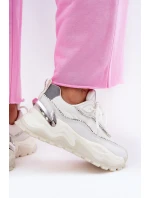 Damskie Sportowe Buty Cross Jeans II2R4017C Białe