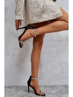 Eleganckie Sandałki Na Szpilce Czarne Patricio